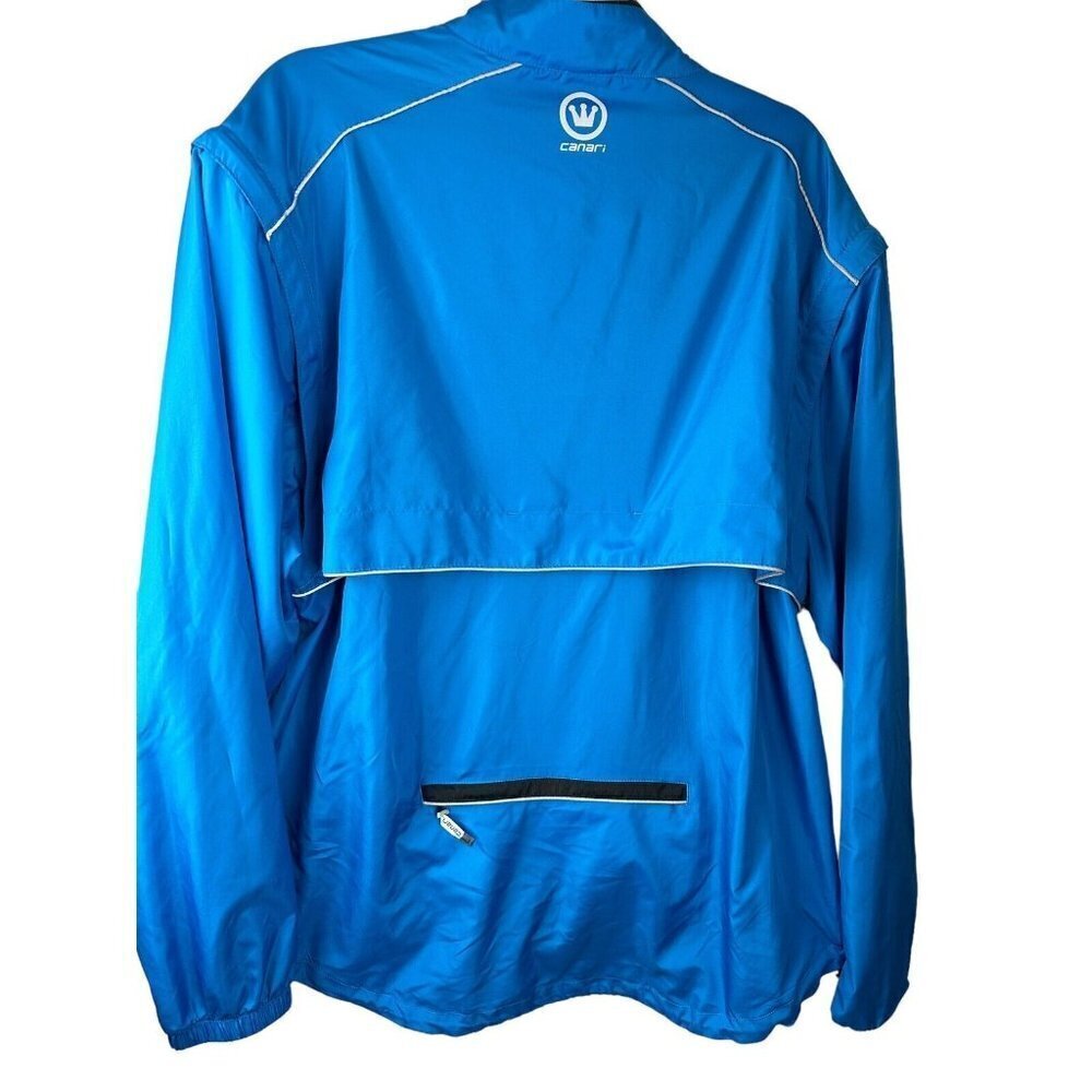 Canari‎ Cycling Mens Breakaway Razor Convertible Sleeve Jacket Vented sz XL Blue - Picture 6 of 11